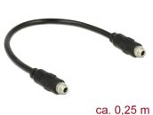   DeLock Stereo Jack 3.5mm female panel-mount > Stereo Jack 3.5mm female panel-mount 25cm cable