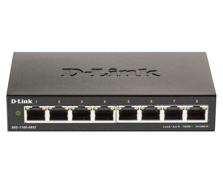 D-Link DGS-1100-08V2 8-Port Gigabit Smart Managed Switch