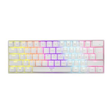 White Shark GK-2022W Shinobi Red Switches Mechanical 60% Gaming Keyboard White HU