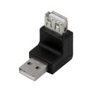   Logilink AU0027 USB2.0 A/M to USB-A/F 270° angled adapter Black