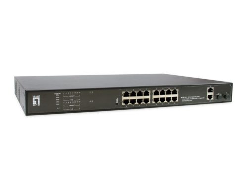 LevelOne GEP-2021 20-Port Gigabit PoE Switch, 16 PoE Outputs