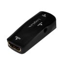 Logilink HDMI/VGA + 3,5 mm adapter Black