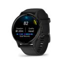   Garmin Venu 3 Slate Stainless Steel Bezel with Black Case and Silicone Band