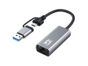   LevelOne USB-0423 2.5 Gigabit Ethernet 2-in-1 USB-C/A Network Adapter