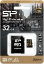   Silicon Power 32GB microSDHC Gold Series High Endurance Class 10 UHS-I U3 V30 A1 + adapterrel