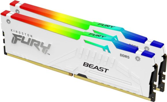 Kingston 64GB DDR5 6000MHz Kit(2x32GB) Fury Beast RGB White