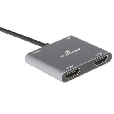 Bluestork HUB-DUO-HDMI USB3.0 USB-C to 2xHDMI Grey