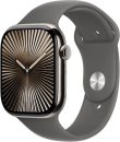   Apple Watch S10 Cellular 46mm Natural Titanium Case with Stone Grey Sport Band M/L