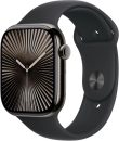   Apple Watch S10 Cellular 46mm Slate Titanium Case with Black Sport Band M/L