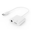   Gembird A-CM-3.5FP-01  USB type-C plug to stereo 3.5 mm audio adapter cable with extra power socket white