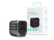   Devia ST330865 2xUSB 12,5W (UK/EU/USA/JP/AU) utazó adapter Black