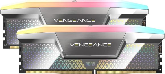 Corsair 48GB DDR5 8200MHz Kit(2x24GB) Vengeance RGB Silver