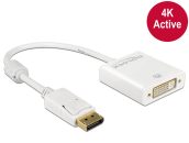   DeLock Displayport 1.2 male > DVI-I (Dual Link) (24+5) female 4K Active Adapter White